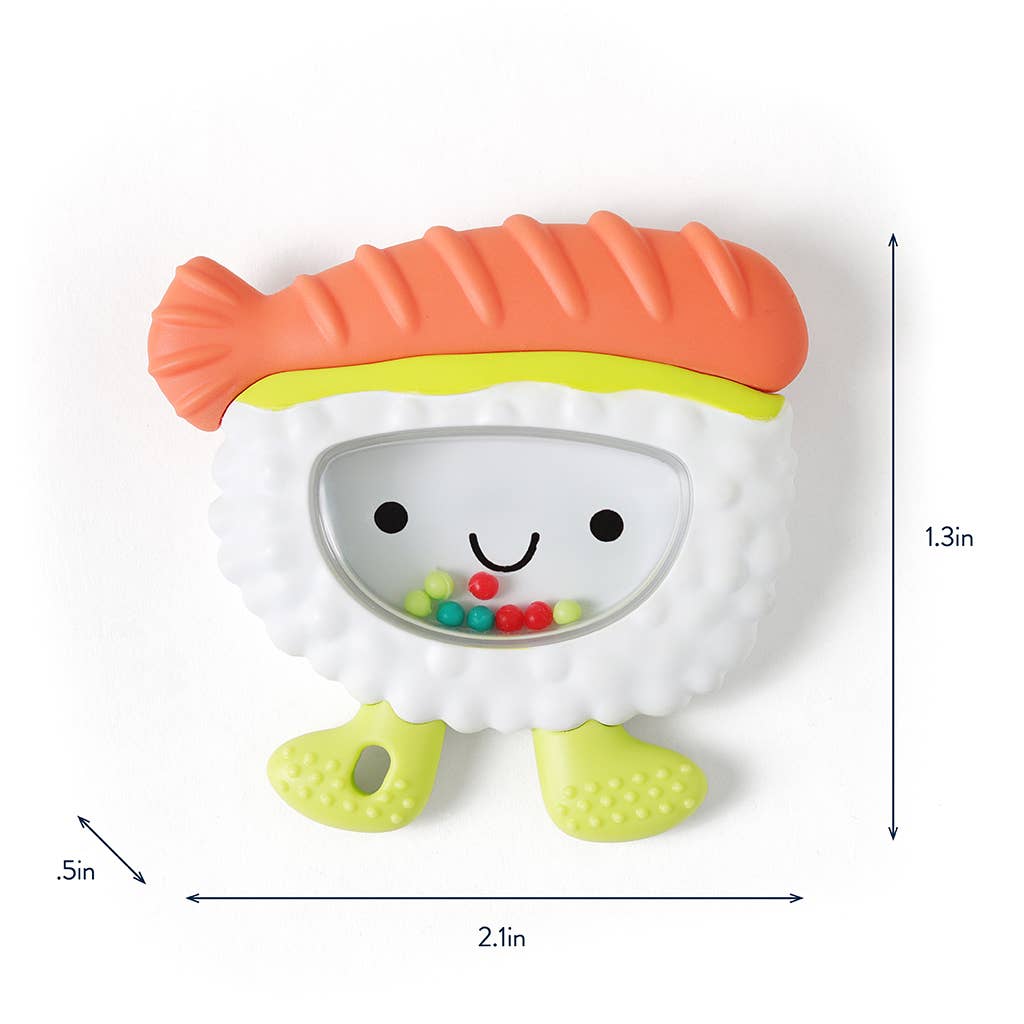 Itzy Ritzy Baby Sweetie Shake Plus™ - Teething + Rattle Toy: Croissant