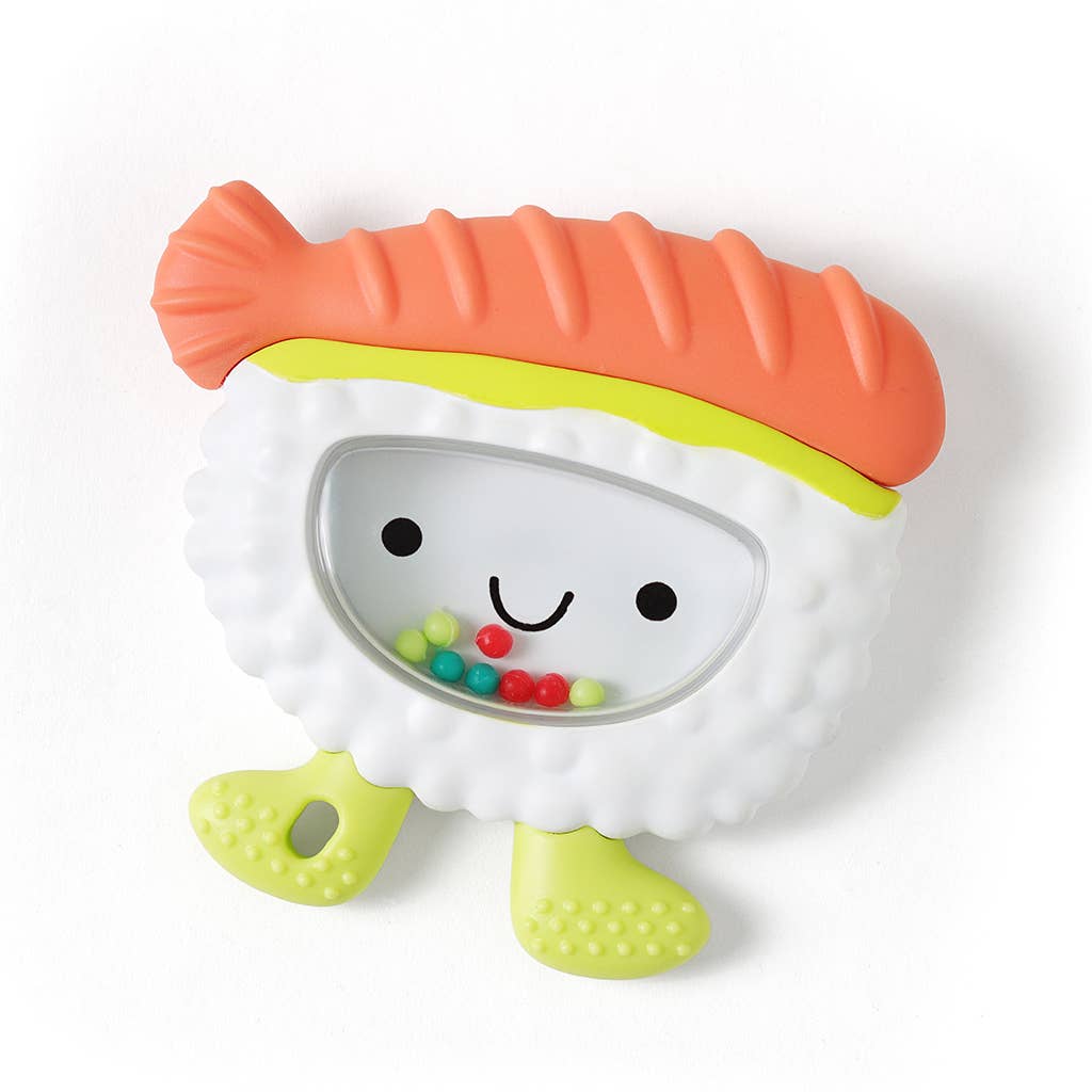 Itzy Ritzy Baby Sweetie Shake Plus™ - Teething + Rattle Toy: Croissant