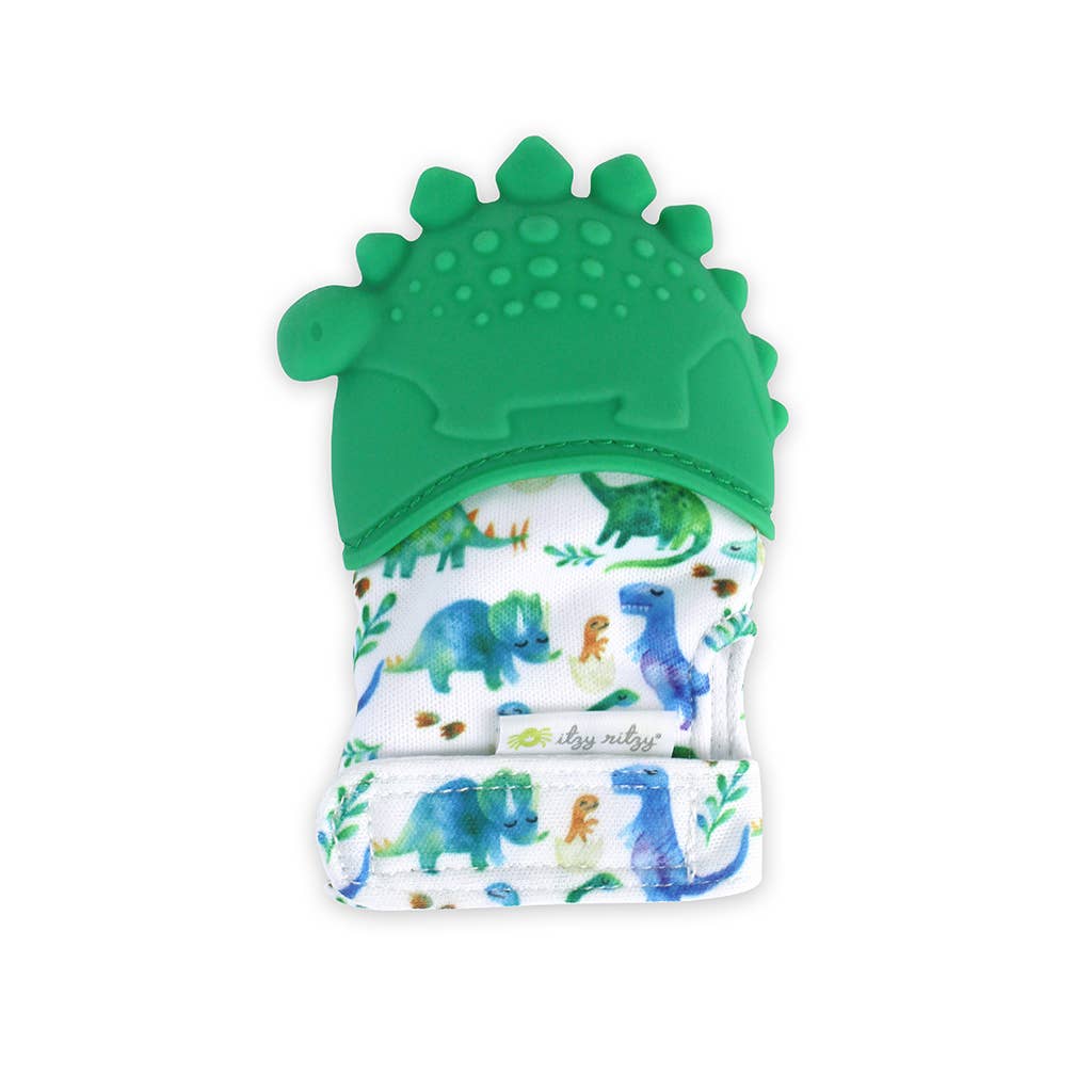 Itzy Ritzy Teether Itzy Mitt™ Silicone Teething Mitts - Green Dinosaur