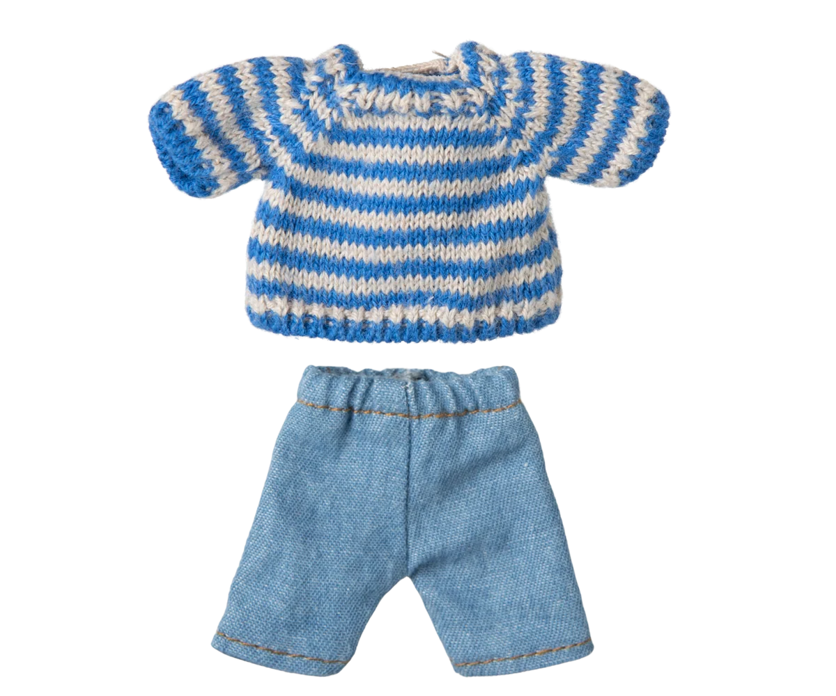 Knitted Sweater and Pants, Big Brother Mouse | Maileg