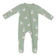 Kyte Baby Baby Zippered Footie in Silly Goose