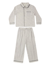 Long Sleeve Pajamas || Evergreen Stripe