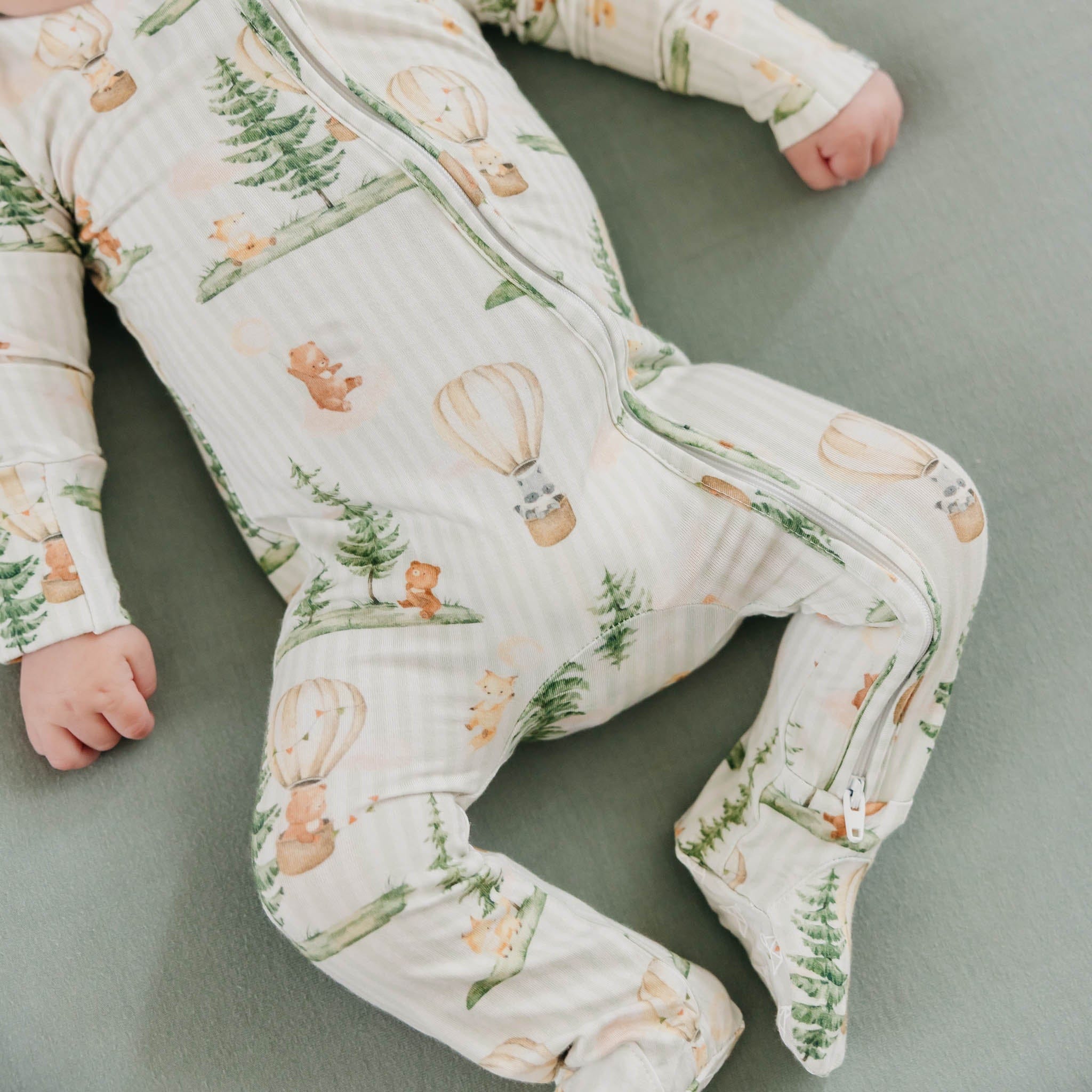 Magnetic Me Baby Forest Explorer Bamboo Zip-Up Footie
