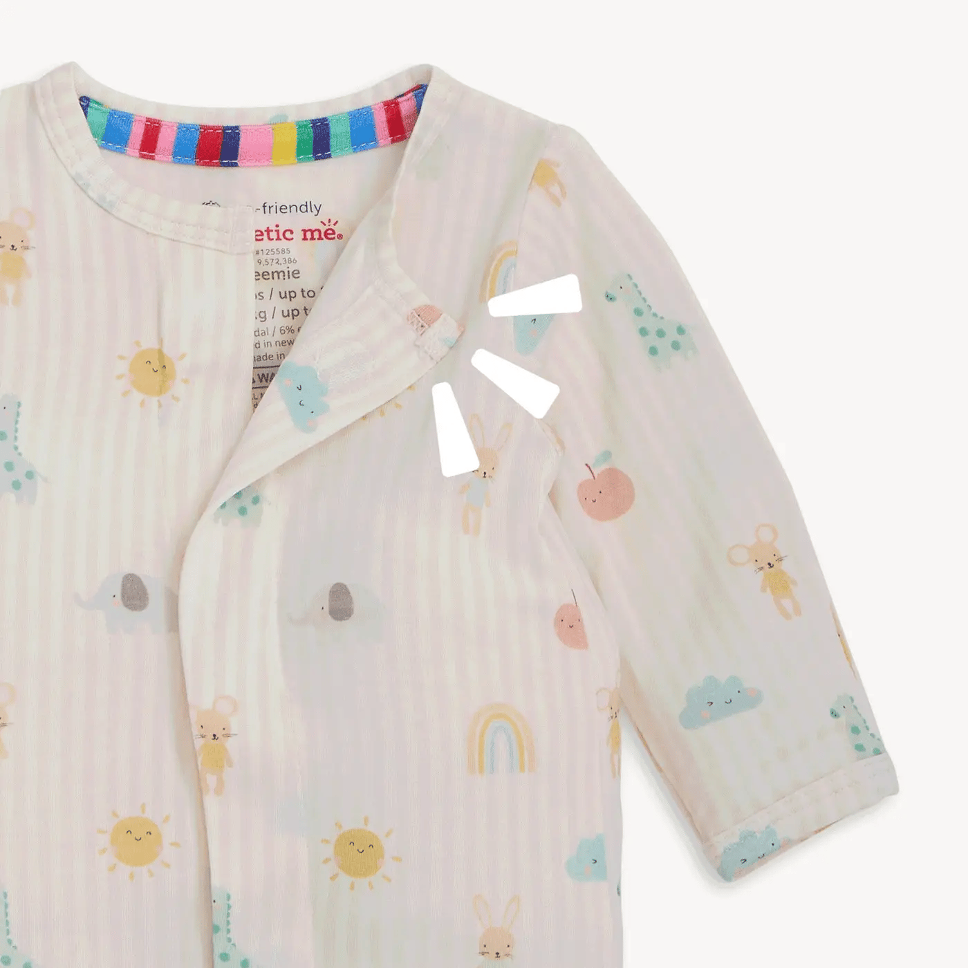 Magnetic Me Baby Lullaby Sky Pink Modal Magnetic Footie
