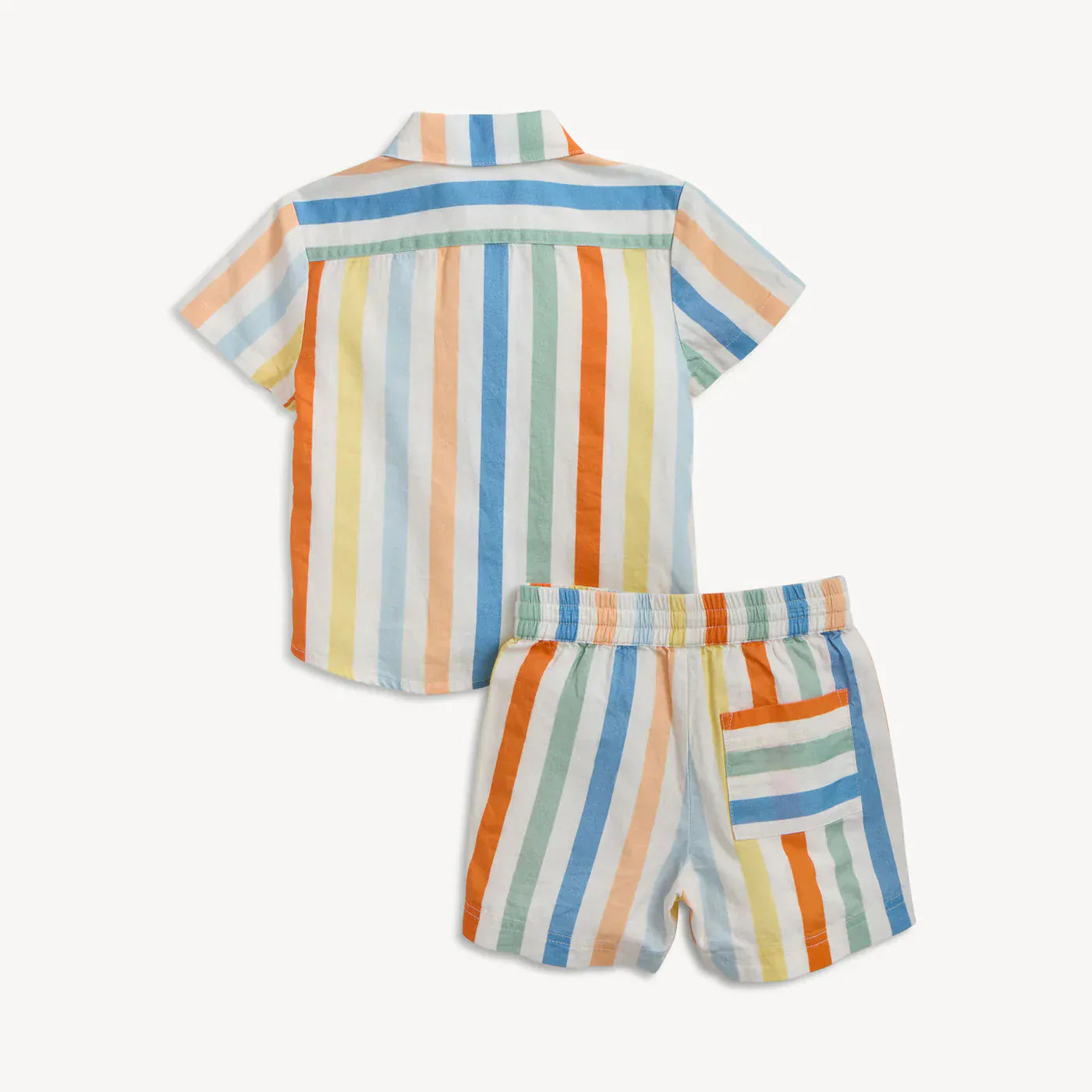 Magnetic Me Baby Multi Stripe Woven Short And Short Set
