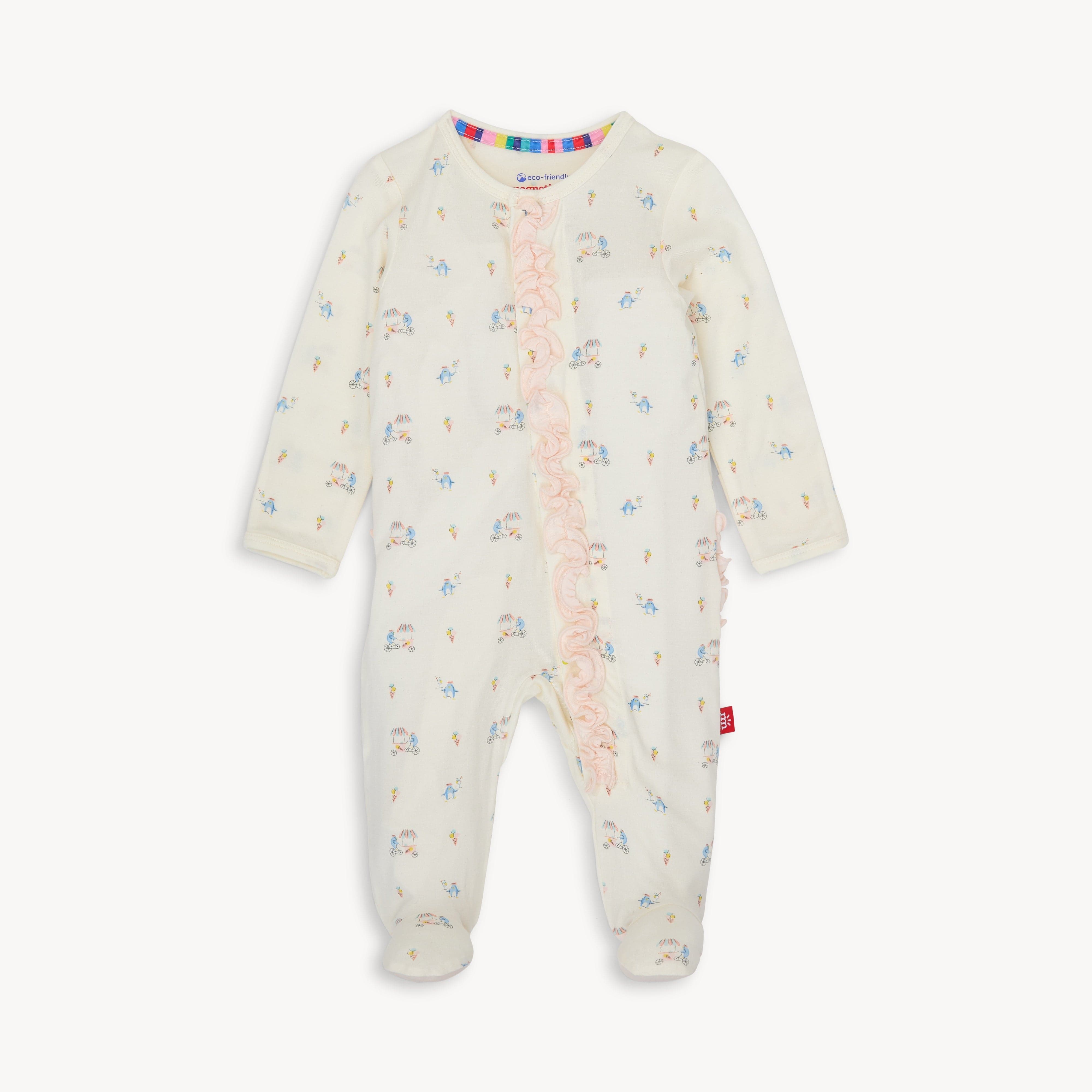 Magnetic Me Baby Penguin Pints Modal Footie with Ruffle