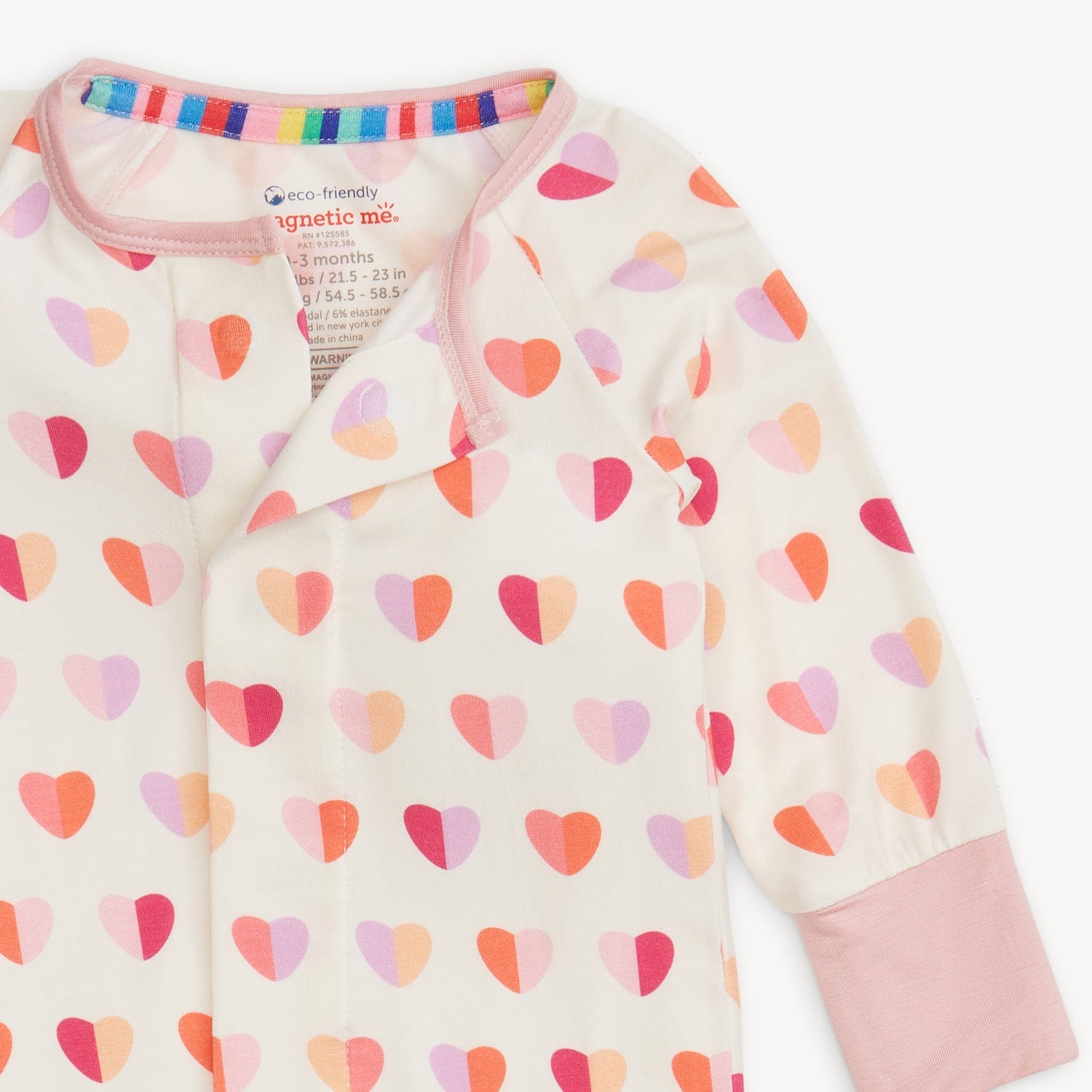 Magnetic Me Baby Pink Xoxo Modal Convertible Coverall