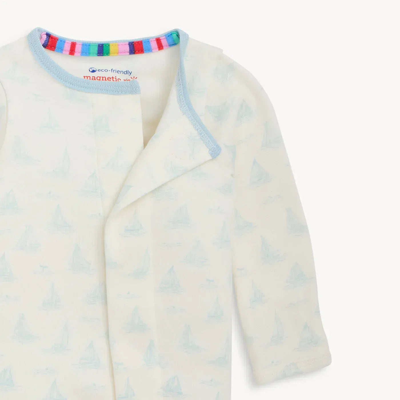 Magnetic Me Baby Tiny Tides Blue Organic Cotton Magnetic Footie