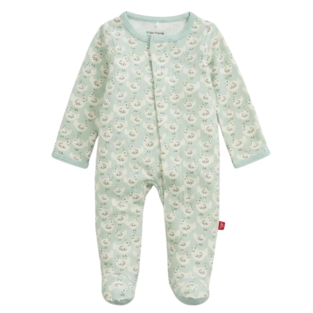 Green Chicken Magnetic Organic Cotton Footie
