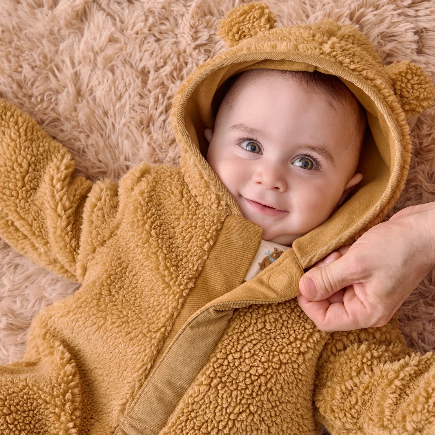 Brown Sherpa Baby Bear Pram