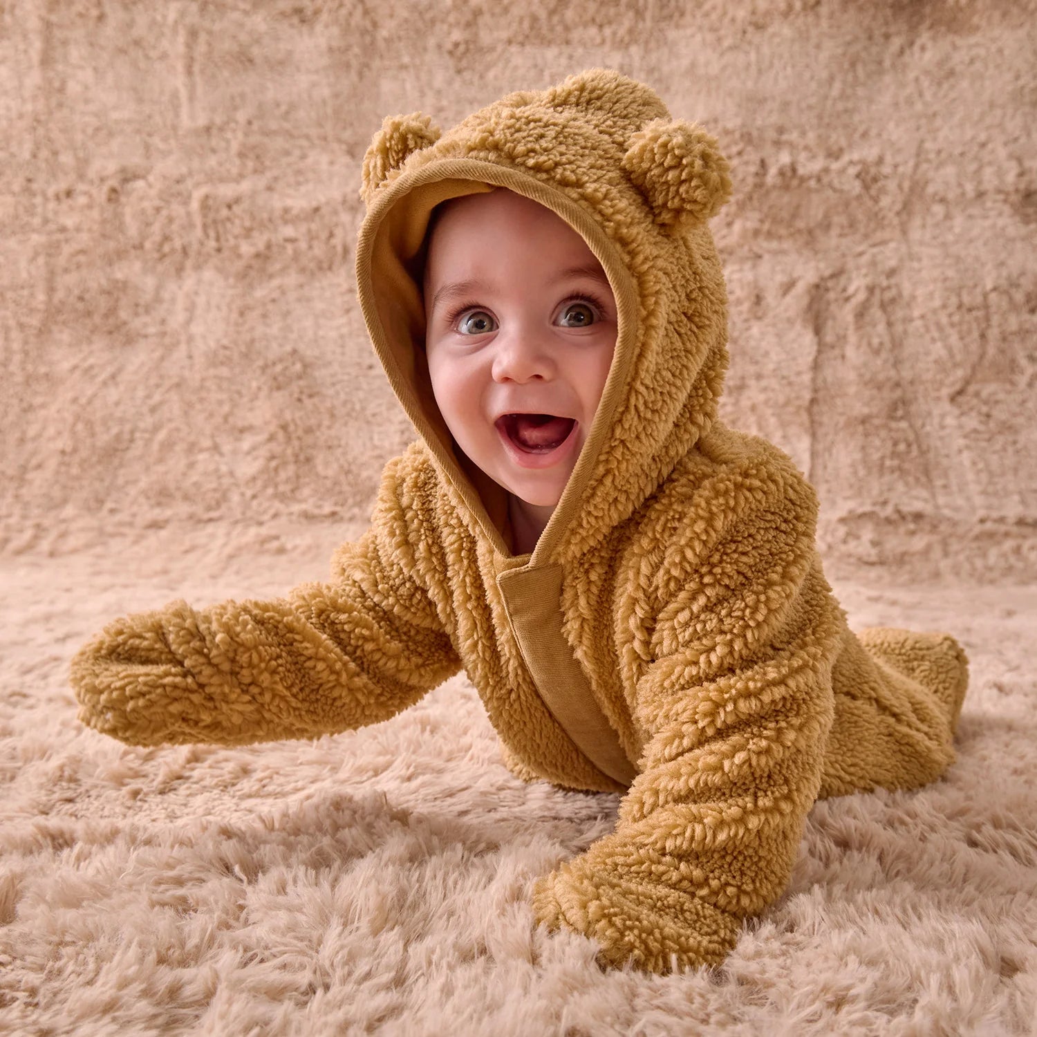 Brown Sherpa Baby Bear Pram