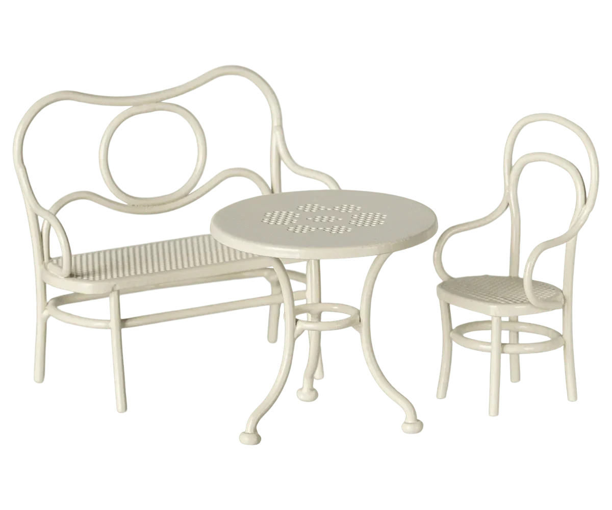 Maileg Dollhouse Café Set, Mouse, Small - Off White | Maileg
