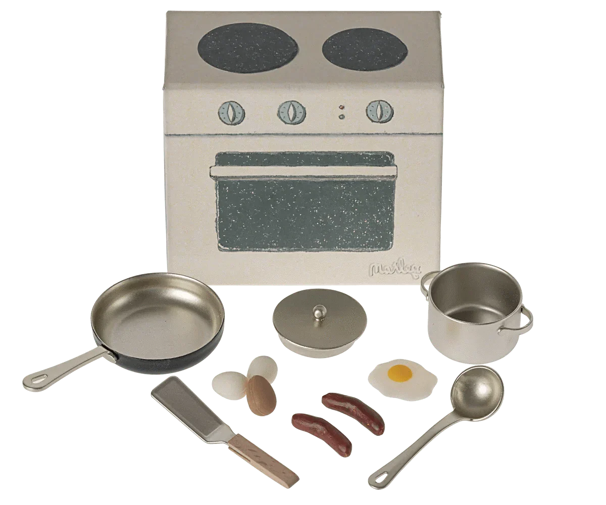 Maileg Dollhouse Cooking Set, Mouse | Maileg