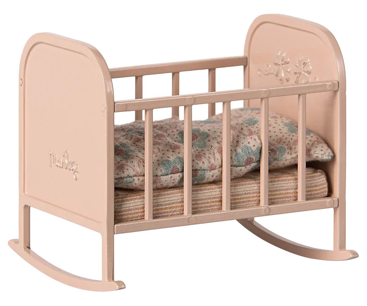 Maileg Dollhouse Cradle, My - Light Rose | Maileg