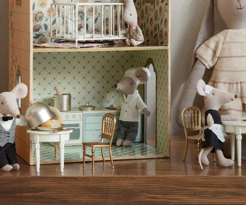 Maileg Dollhouse Gold Chair - Mouse | Maileg