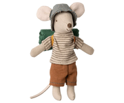 Maileg Dollhouse Hiker Mouse, Big Brother - Thin Stripes | Maileg