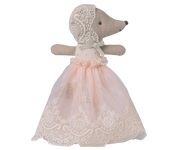 Maileg Toy Baby Mouse in Gown - Powder | Maileg