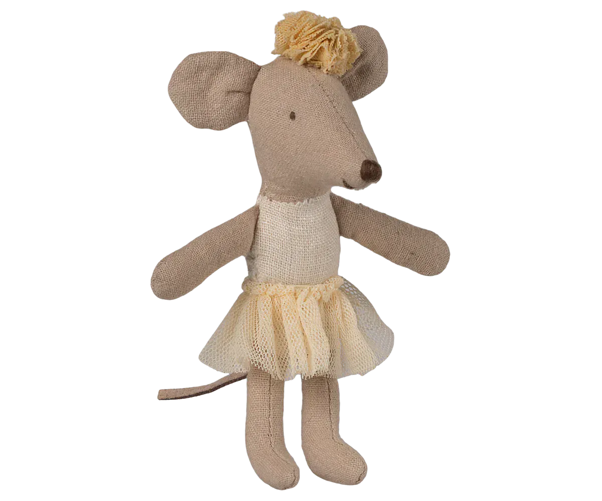 Maileg Toy Ballerina Mouse, Little Sister - Off White | Maileg