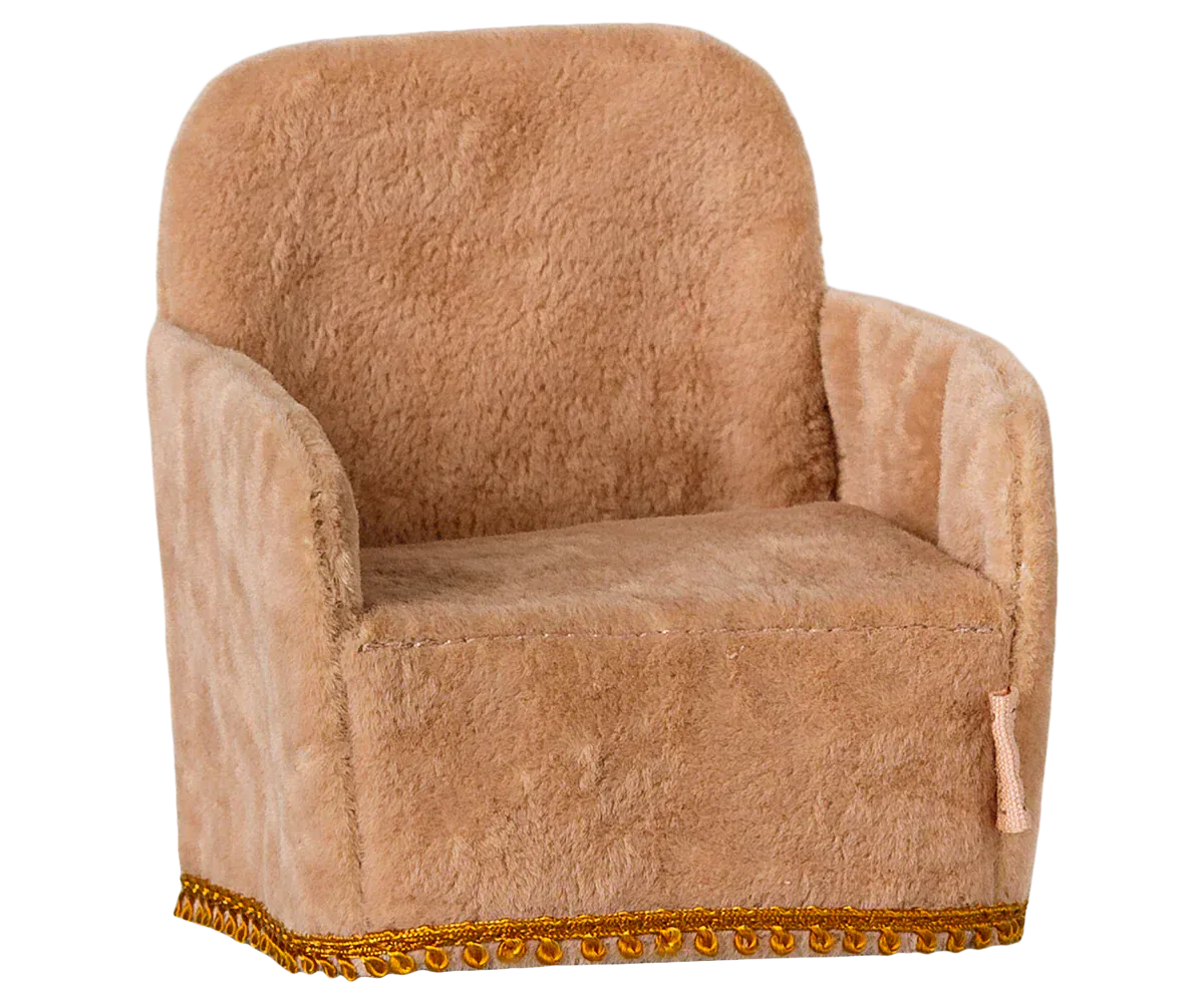 Maileg Toy Folding Chair, Mouse - Powder | Maileg