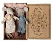 Maileg Toy Grandma and Grandpa Mice in Cigarbox | Maileg