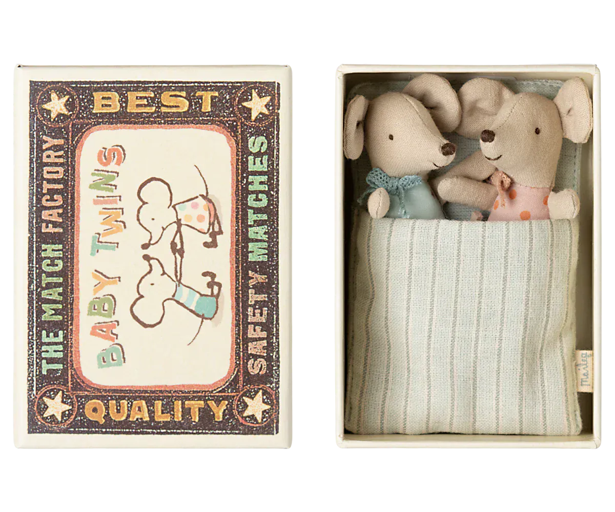 Maileg Toy Twins, Baby Mice in Matchbox | Maileg