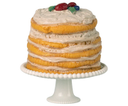 Maileg Toy Wedding Cake and Cake Stand, Mouse | Maileg