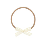 Lace Bow - Mini Cream Headband