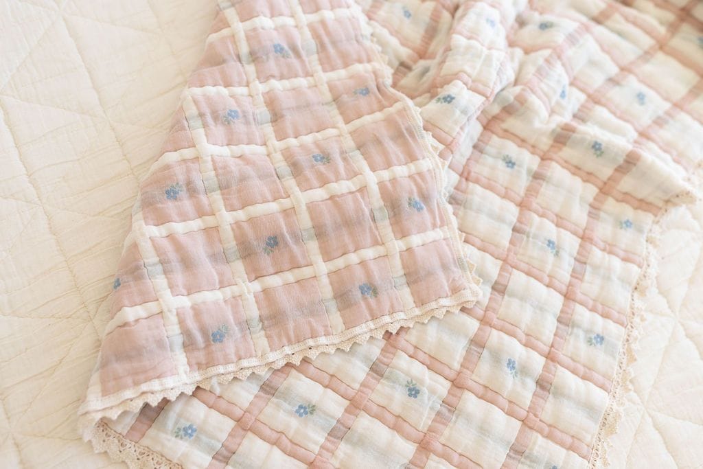 New Grain Baby Meadow Quilt - Petal