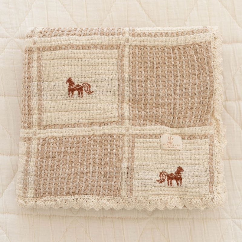 New Grain Baby Patchwork Blanket - Pony