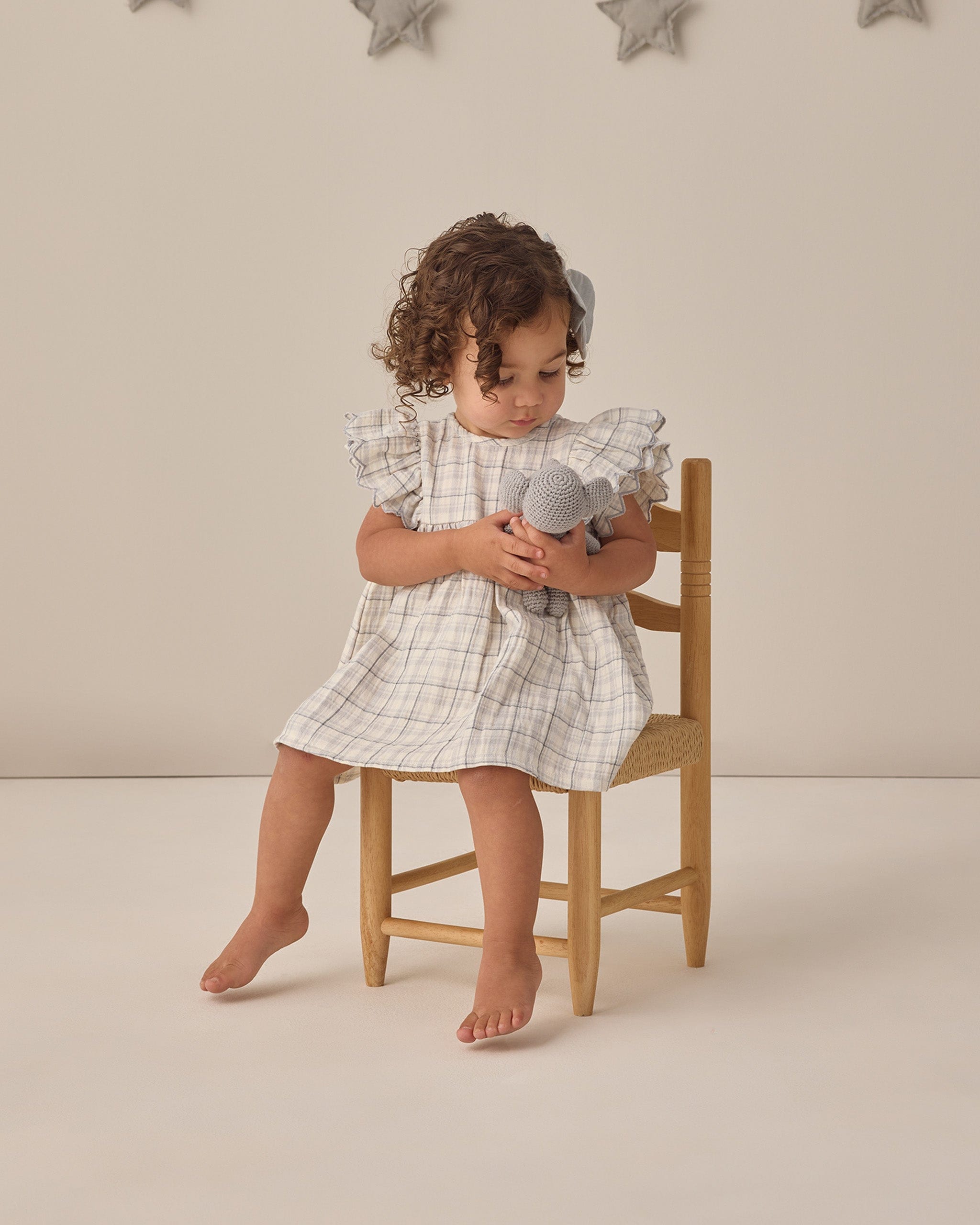 Quincy Mae Baby Alina Dress || Blue Plaid