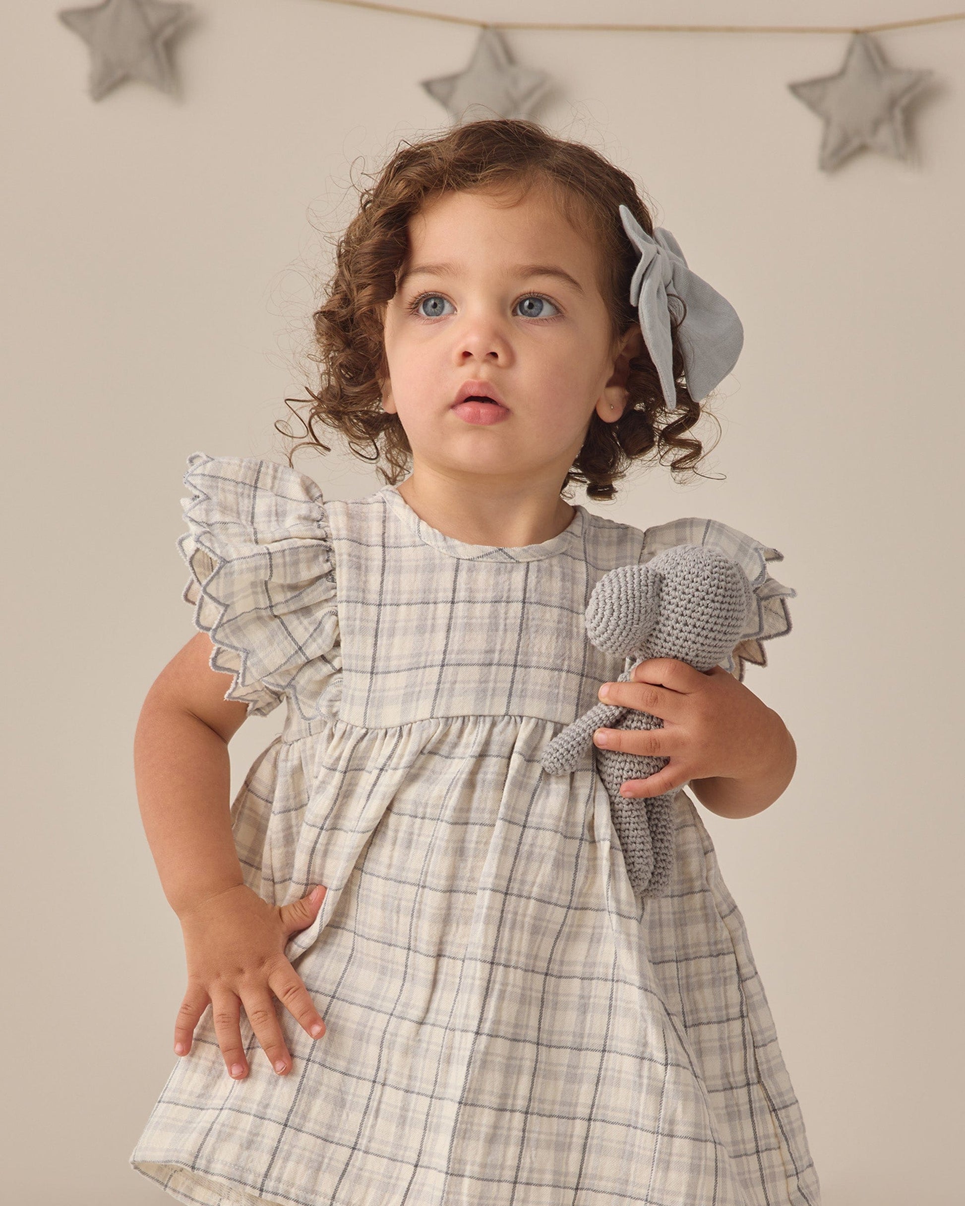 Quincy Mae Baby Alina Dress || Blue Plaid