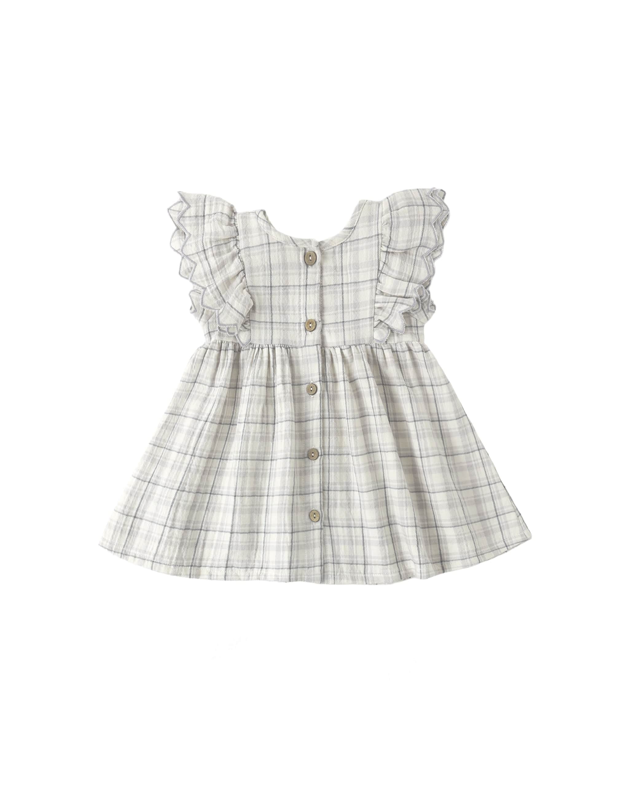 Quincy Mae Baby Alina Dress || Blue Plaid