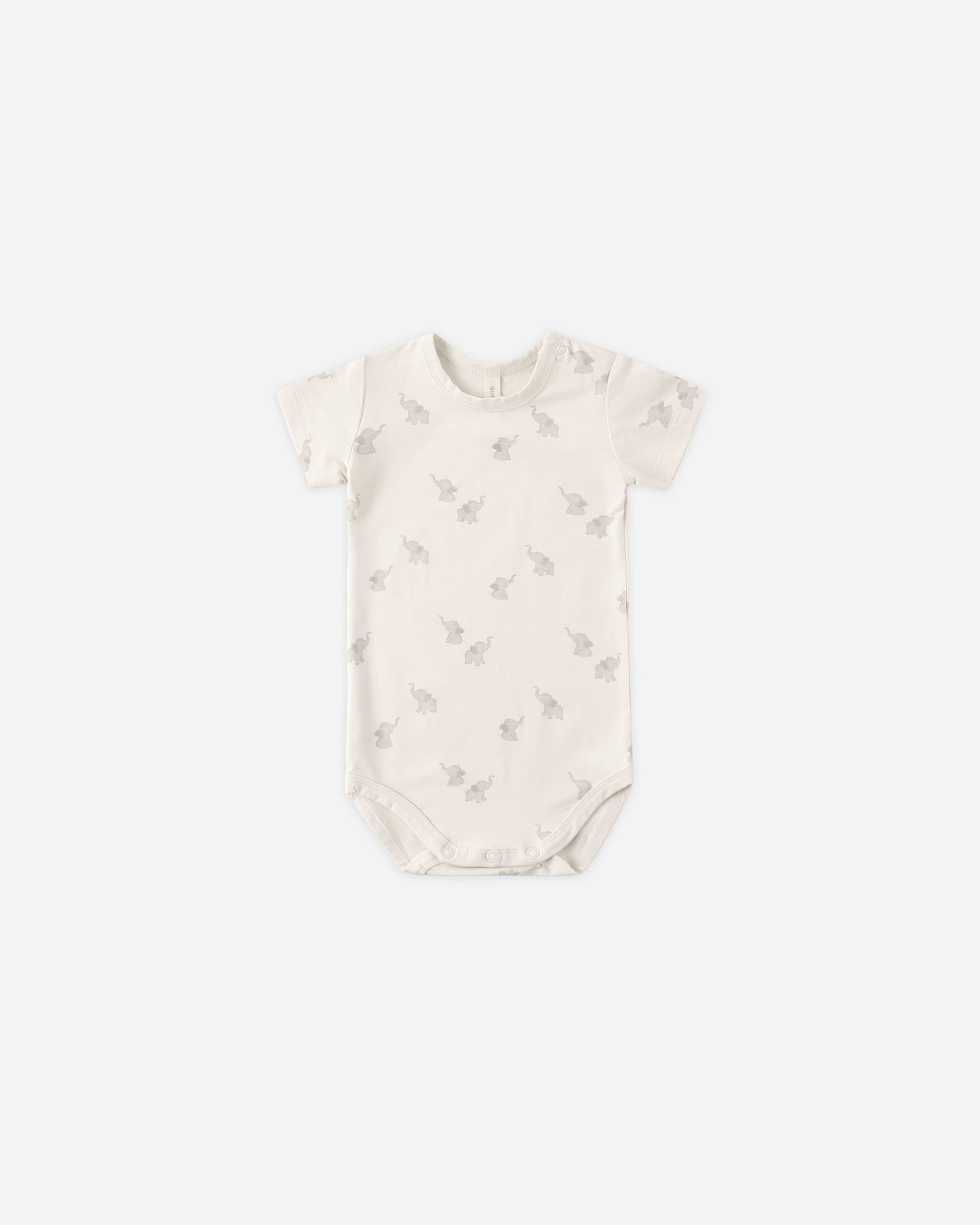 Quincy Mae Baby Bamboo Short Sleeve Bodysuit || Elephants