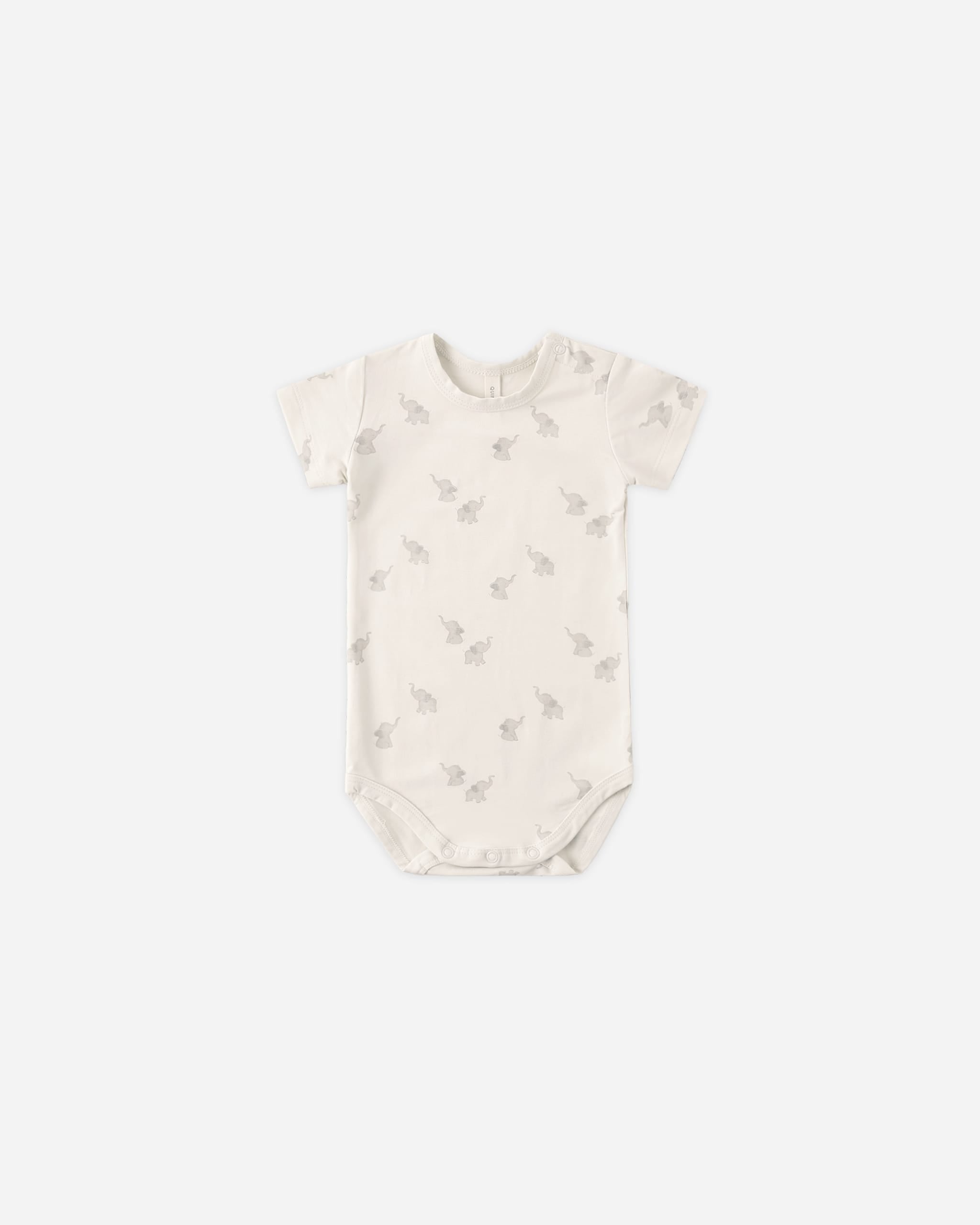 Quincy Mae Baby Bamboo Short Sleeve Bodysuit || Elephants