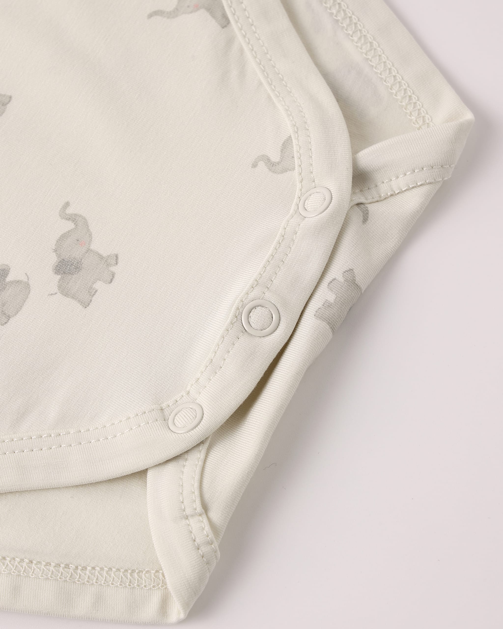 Quincy Mae Baby Bamboo Short Sleeve Bodysuit || Elephants