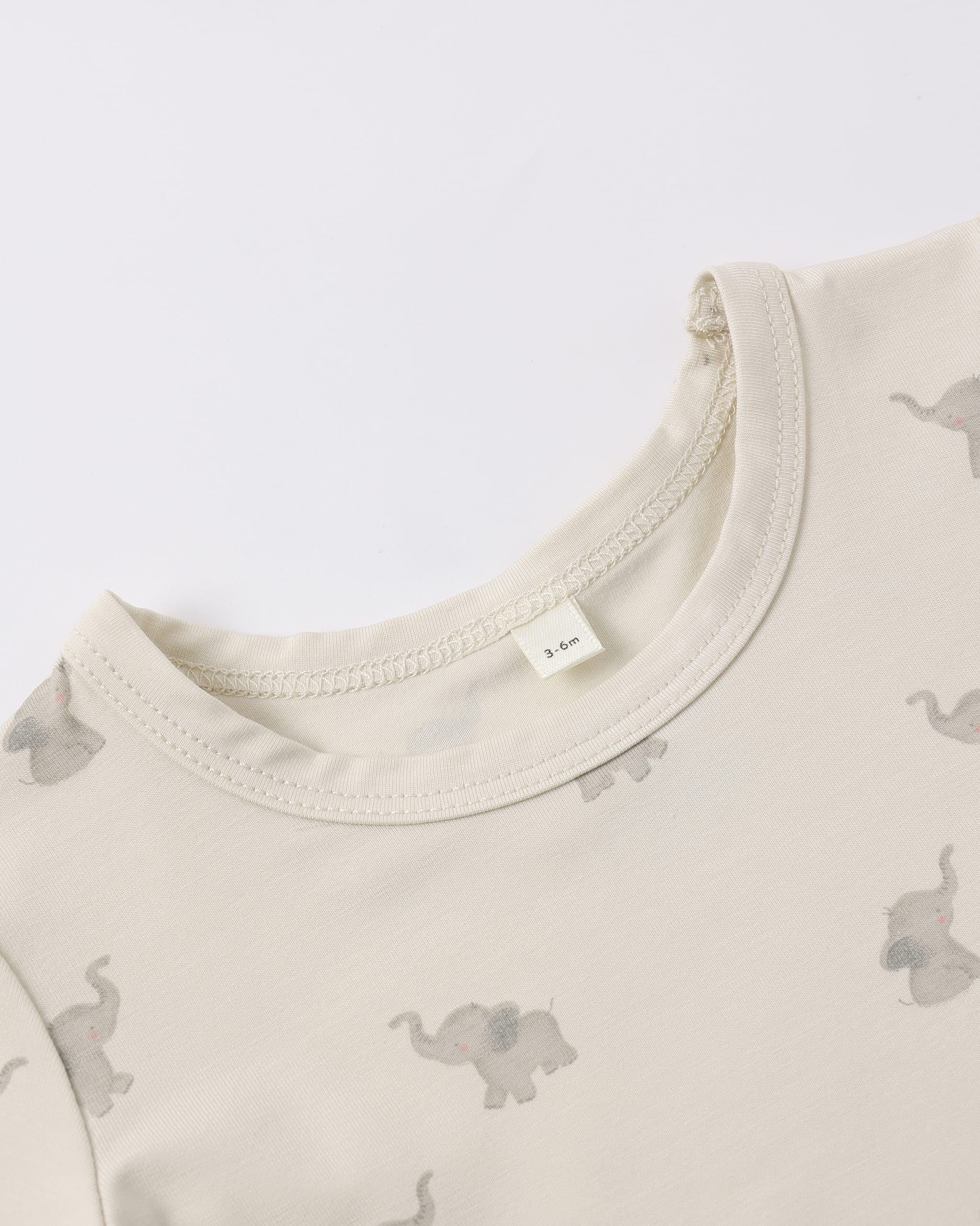 Quincy Mae Baby Bamboo Short Sleeve Bodysuit || Elephants