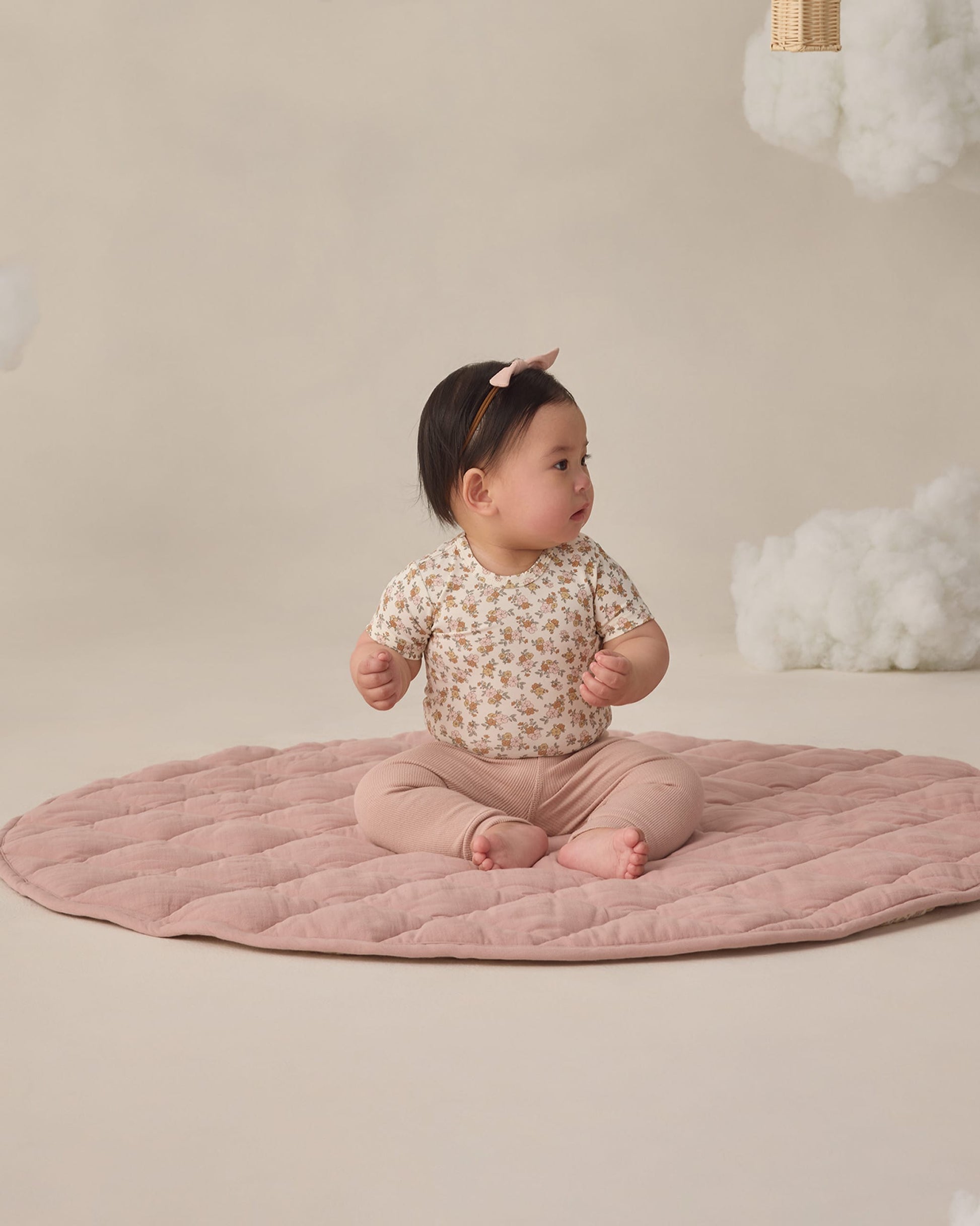 Quincy Mae Baby Bamboo Short Sleeve Bodysuit || Wildflower