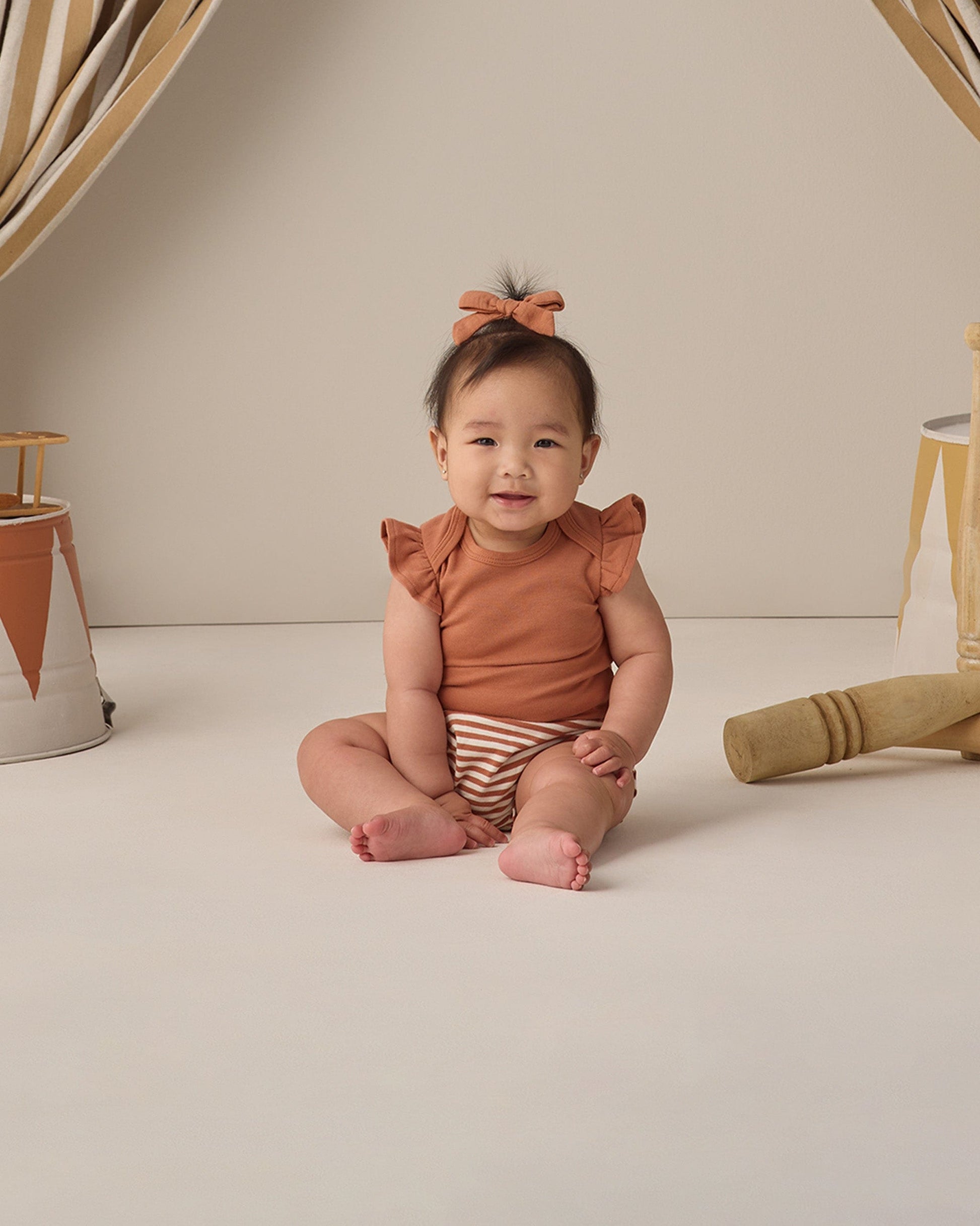 Quincy Mae Baby Bow W. Clip, Set Of 3 || Sky, Blush, Poppy