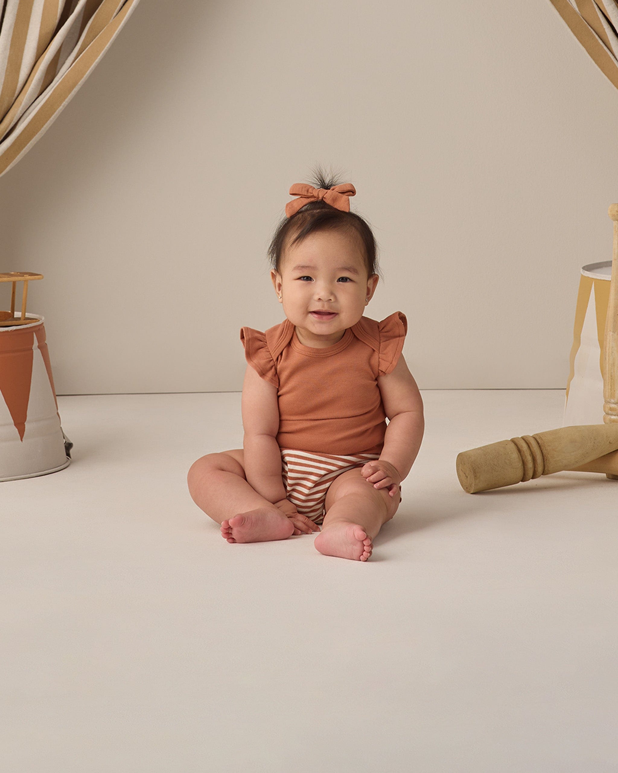 Quincy Mae Baby Bow W. Clip, Set Of 3 || Sky, Blush, Poppy