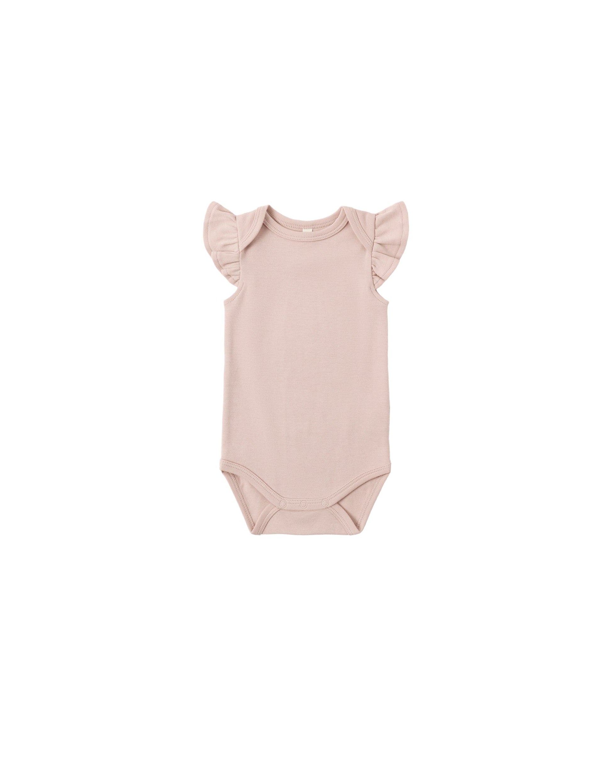 Quincy Mae Baby Flutter Sleeve Bodysuit Blush