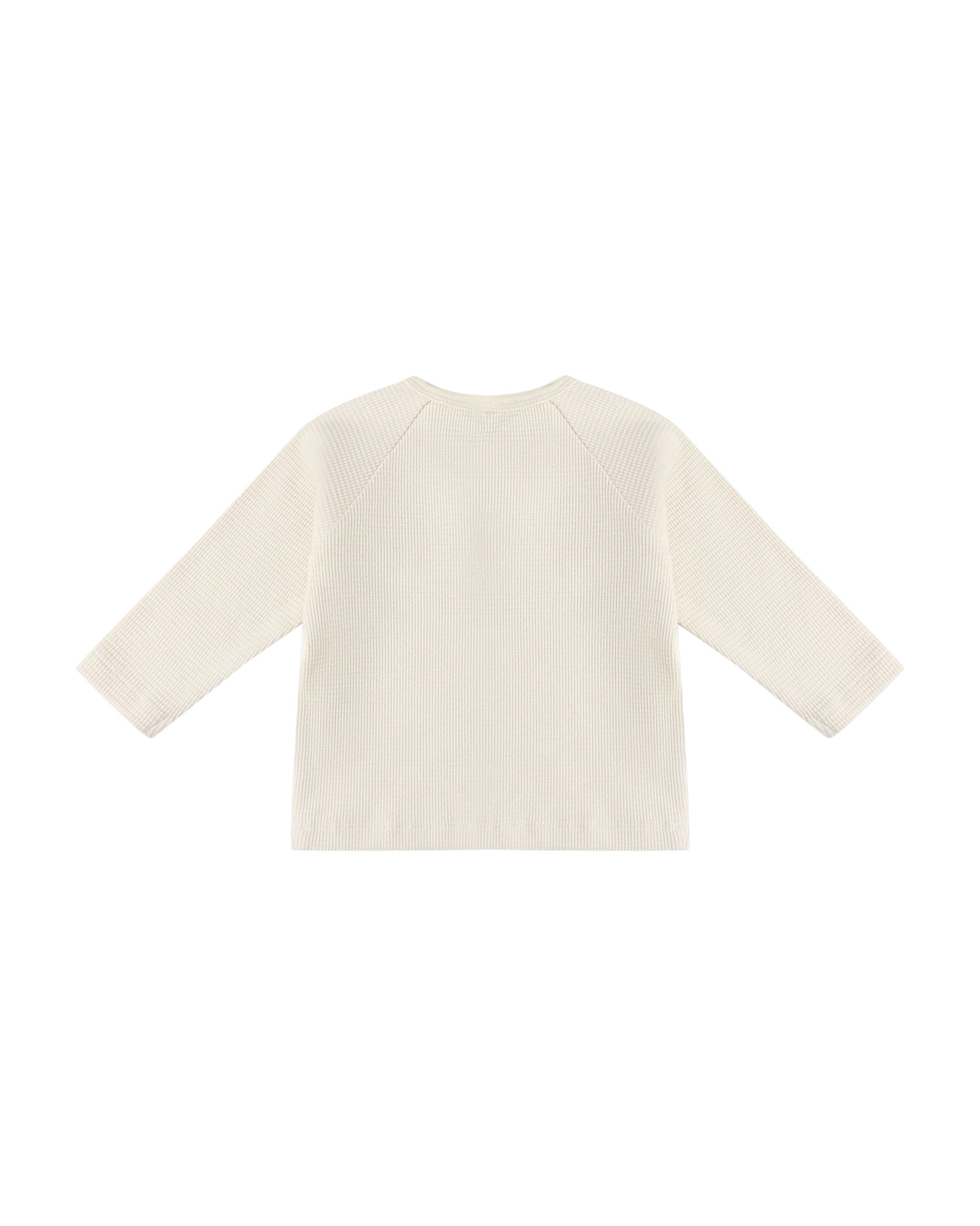 Quincy Mae Baby Henley Knit Top - Natural