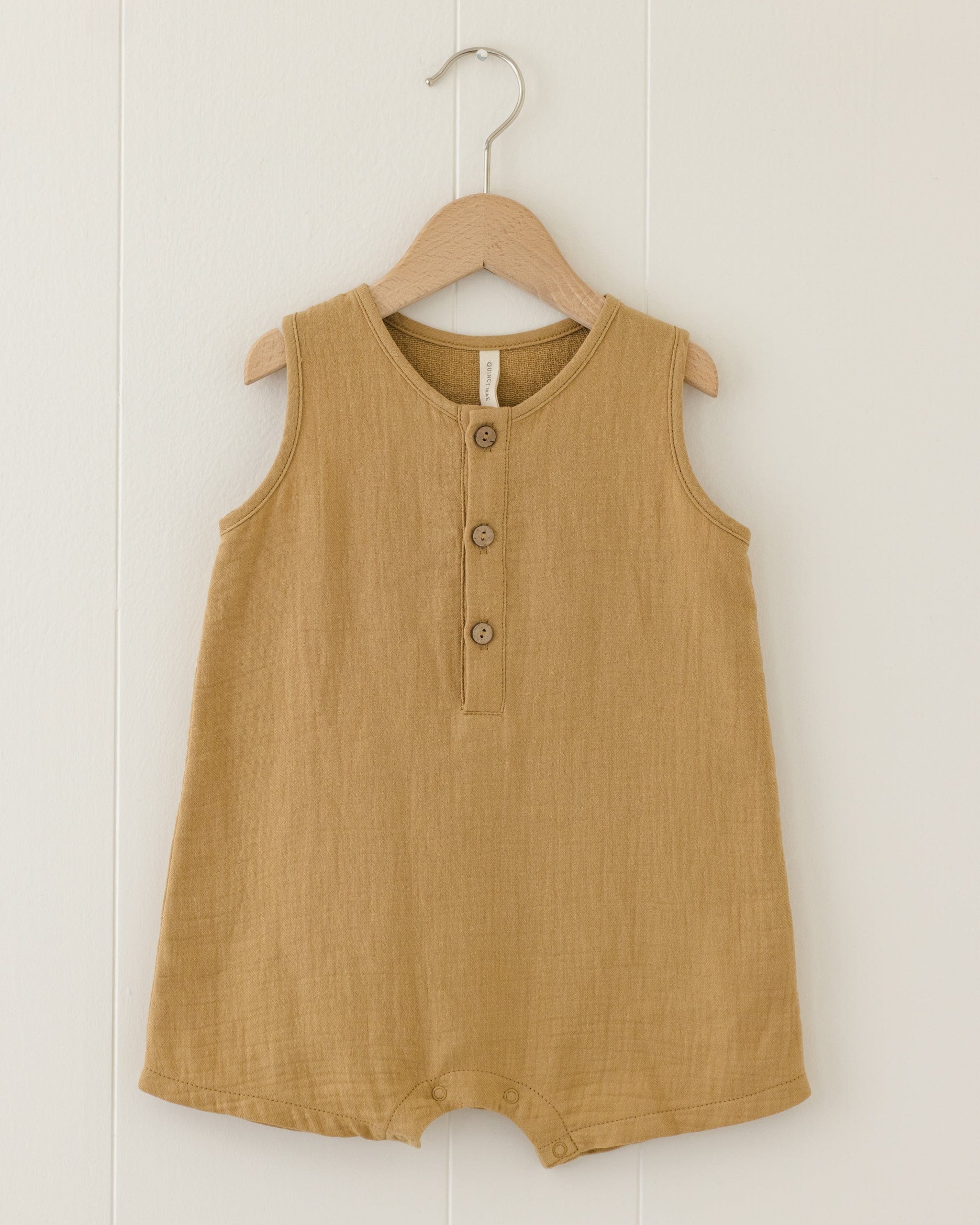 Quincy Mae Baby Jack Romper || Honey