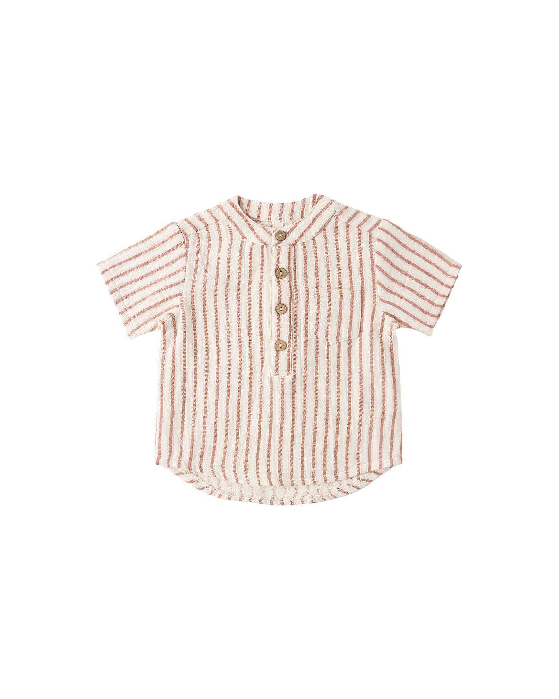 Quincy Mae Baby Jaxson Shirt || Vintage Stripe