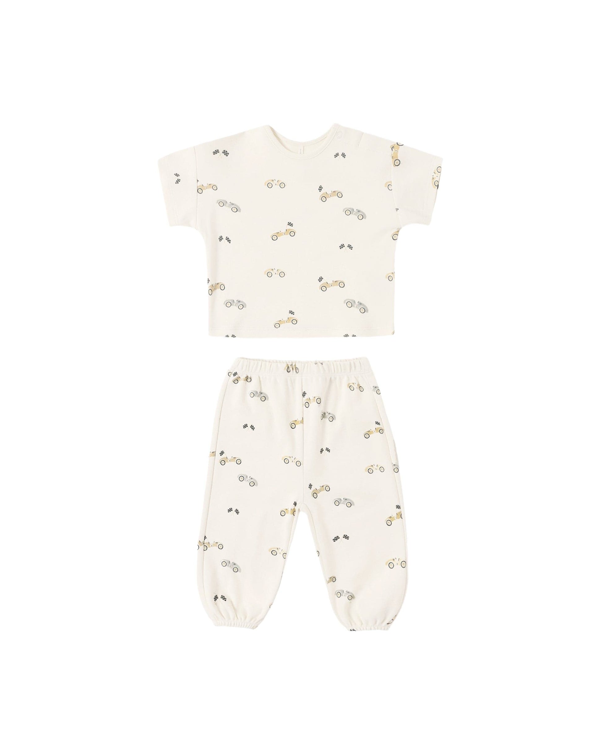 Quincy Mae Baby Jersey Tee + Pant Set || Race Car
