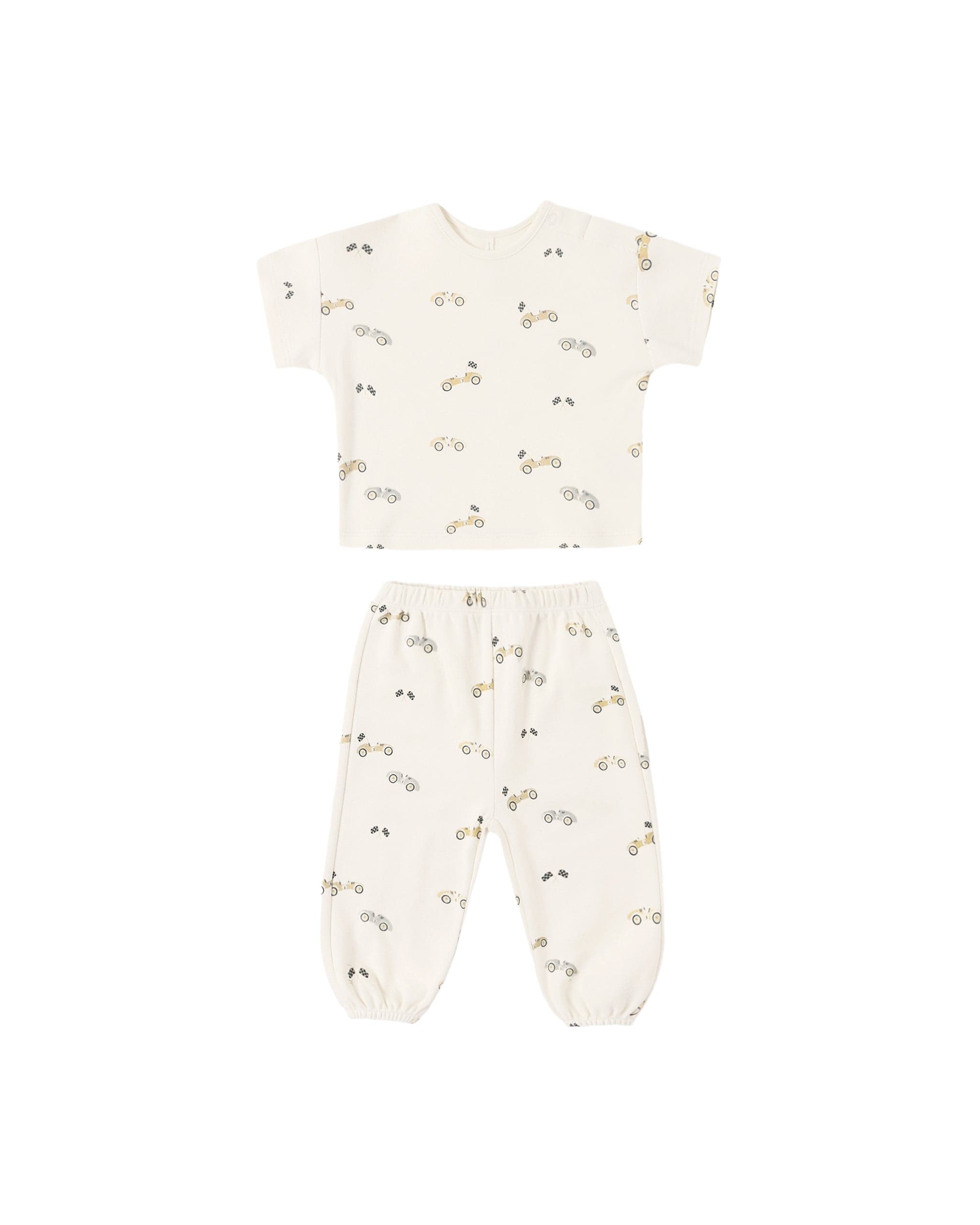 Quincy Mae Baby Jersey Tee + Pant Set || Race Car