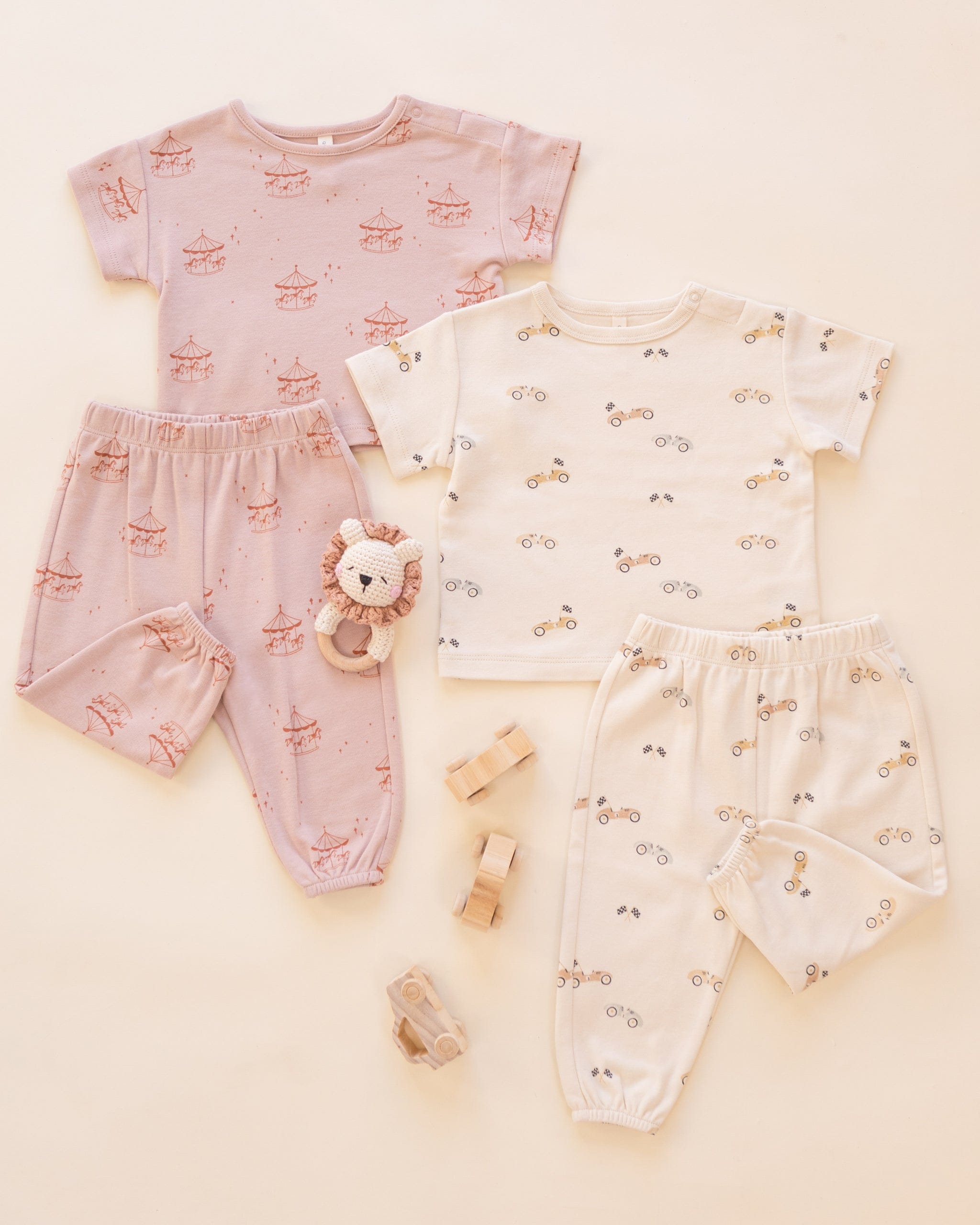 Quincy Mae Baby Jersey Tee + Pant Set || Race Car