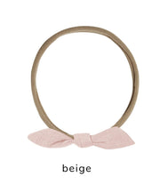Quincy Mae Baby Little Knot Headband || Blush (Beige Band)