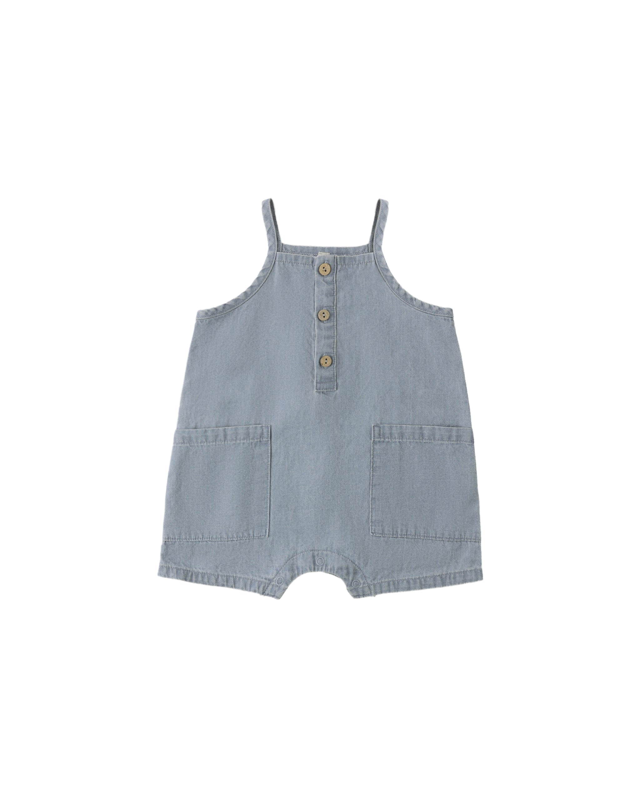 Quincy Mae Baby Oakley Romper Chambray