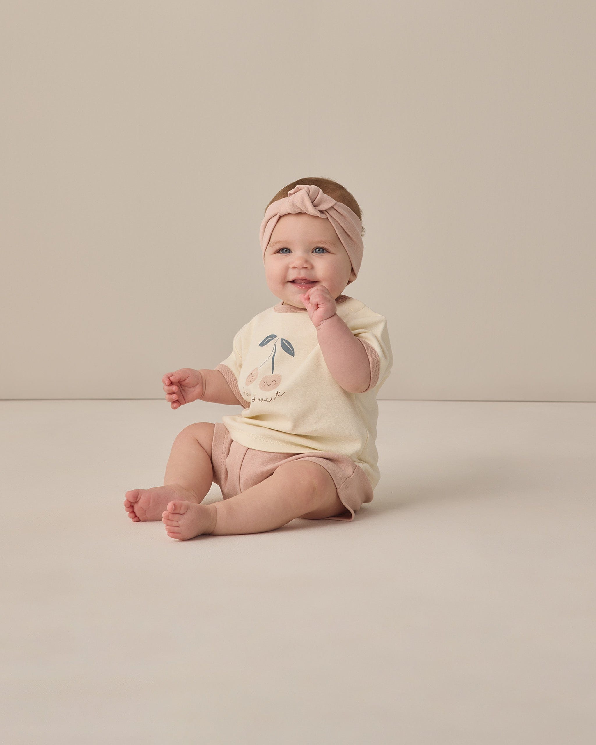 Quincy Mae Baby Play Short || Blush