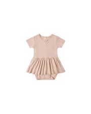 Quincy Mae Baby Pointelle Skirted Bodysuit Melon